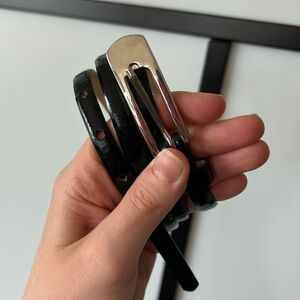 Jacob Vintage Sleek Black Fashion Belt for Dresses, Skirts & Trousers Women’s